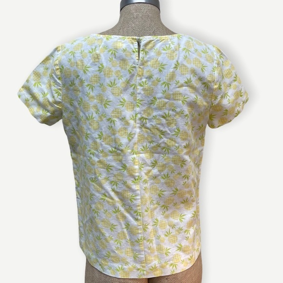 J CREW linen pineapple print top small - Picture 6 of 6